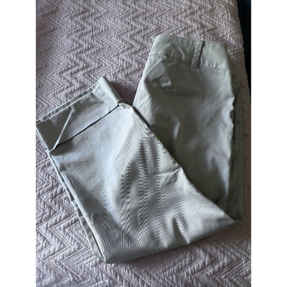 Caslon khaki color cropped flat front pants size 10 - Picture 3 of 6